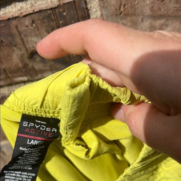 Spyder Women’s Bright Neon Yellow Green Skirt with Shorts Skort Sport Active L - Picture 7 of 16